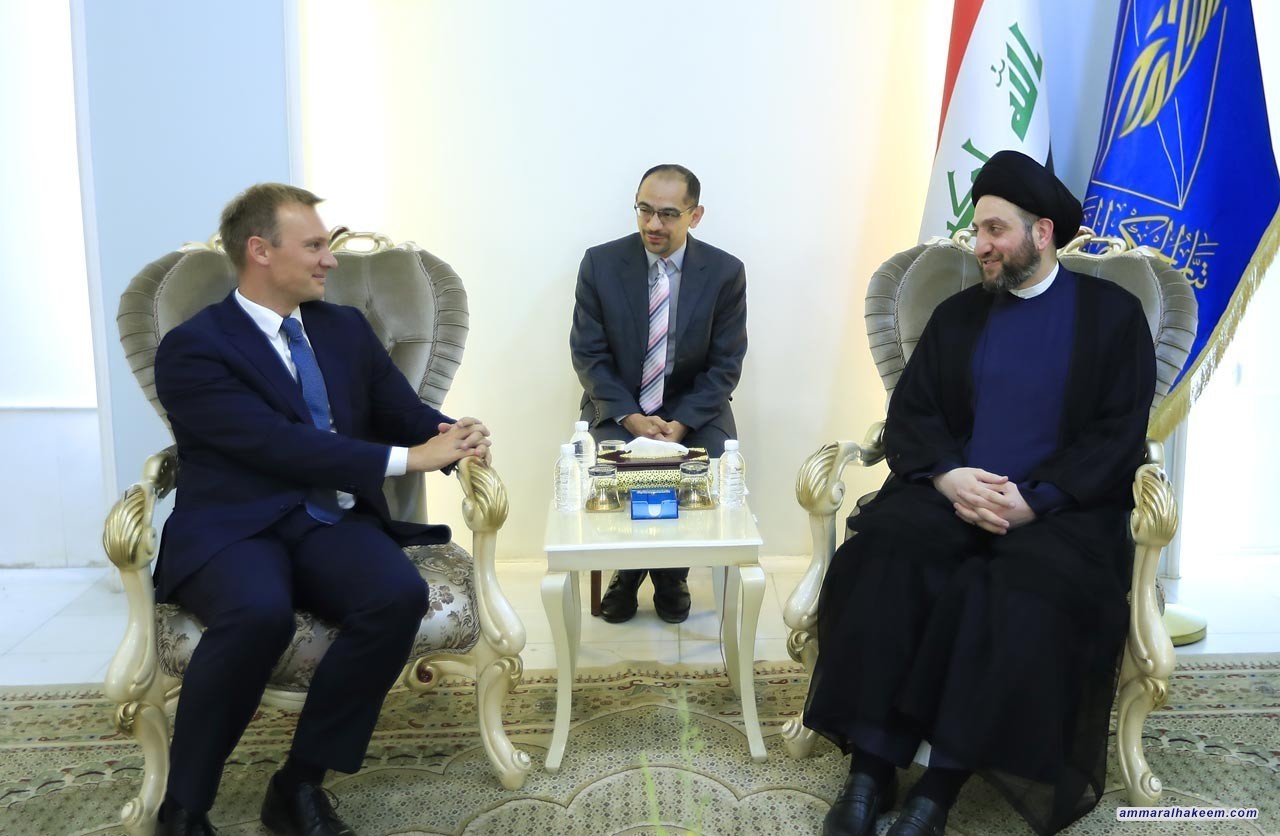 السيد عمار الحكيم يستقبل وفد الخارجية النرويجية ويبحث معهم العلاقات الثنائية بين البلدين وتطورات المشهد السياسي الاقليم والدولي