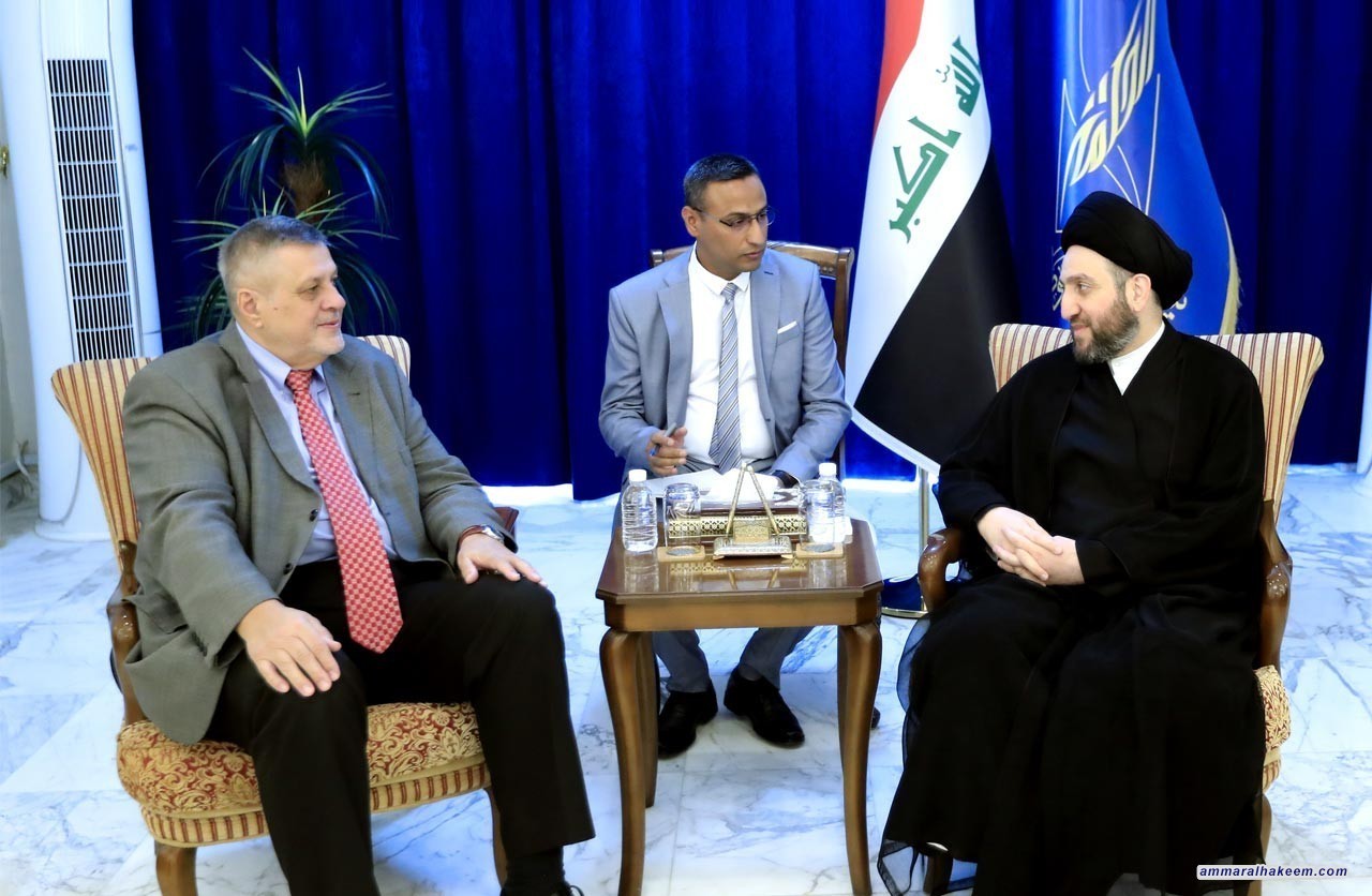 السيد عمار الحكيم يستقبل ممثل الامين العام للامم المتحدة يان كوبيتش ويبحث معه تطورات المشهد السياسي في العراق