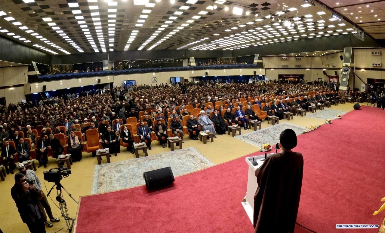 السيد الحكيم يشارك في الحفل التأبيني لذكرى قادة النصر