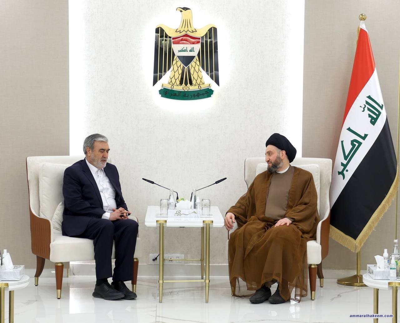 سەماحەتی حەكیم لەگەڵ شاندێكی نوێنەرانی كۆماری ئیسلامی ئێران پەیوەندییە دوو قۆڵیەكان و پالپشتی فەلەستینی تاوتوێ كرد