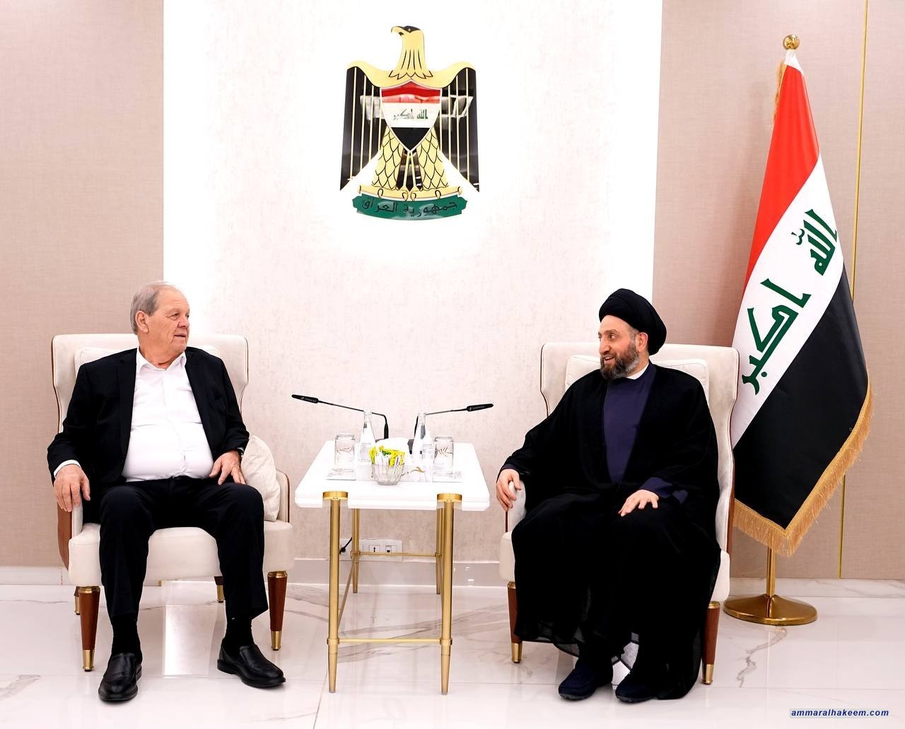 سەماحەتی حەكیم بۆ سەرۆكی ئەنجومەنی نیشتمانی فەلەستینی ..پاڵپشتی مافی گەلی فەلەستینی دەكەین بۆ ئەوەی مافەكانی وەرگرێت و دەوڵەتی خۆی هەبێت