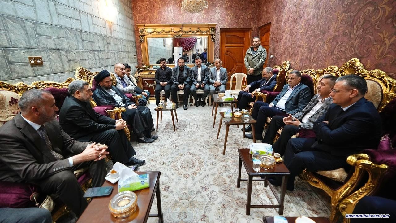 Sayyid Al-Hakeem visits Dr. Ahmed Talal Al-Mudafi's family, calls to protect scientific competencies