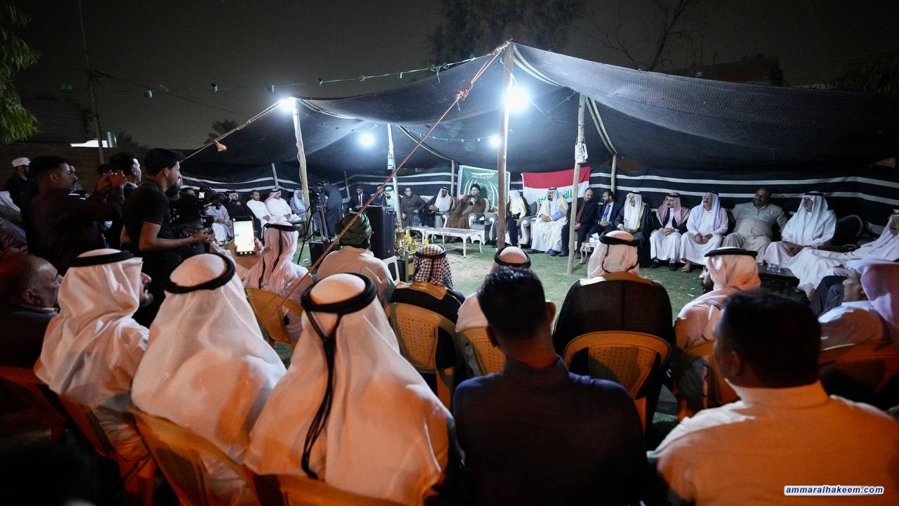 السيد الحكيم يلتقي عشيرة العزي ويؤكد على حفظ التنوع وحماية التعايش السلمي