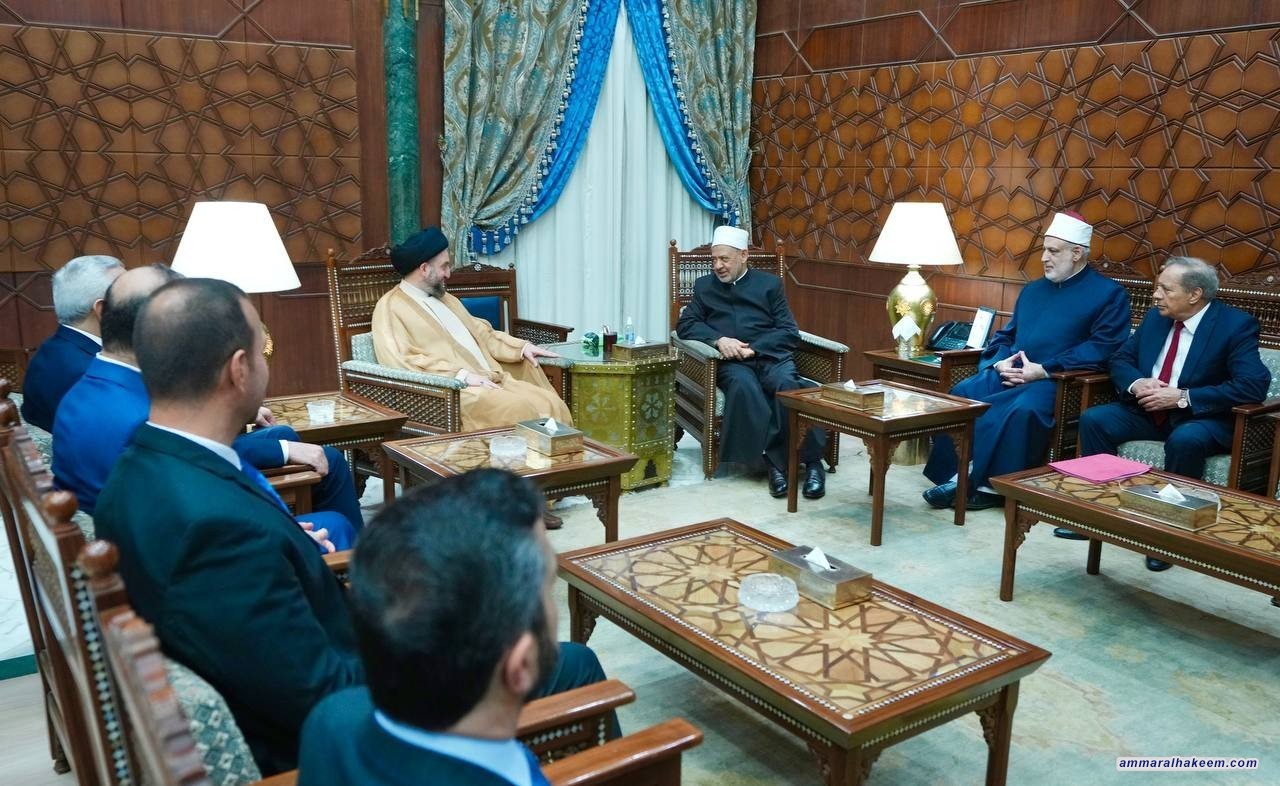 سەماحەتی حەكیم چاوی بەشێخی ئەزهەر دەكەوێت و جەخت لەسەر نزیككردنەوەی بۆچونەكان نێوان مەزهەبە ئیسلامیەكان دەكات