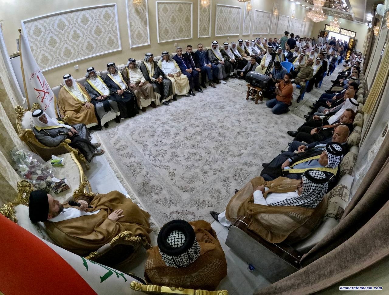 السيد الحكيم.. يشيد بوقفه اهالي ابو غريب ضد الارهاب ويؤكد ان الاستقرار الامني الحالي يستشعره كل من عاش فترة الارتباك الامني السابقة