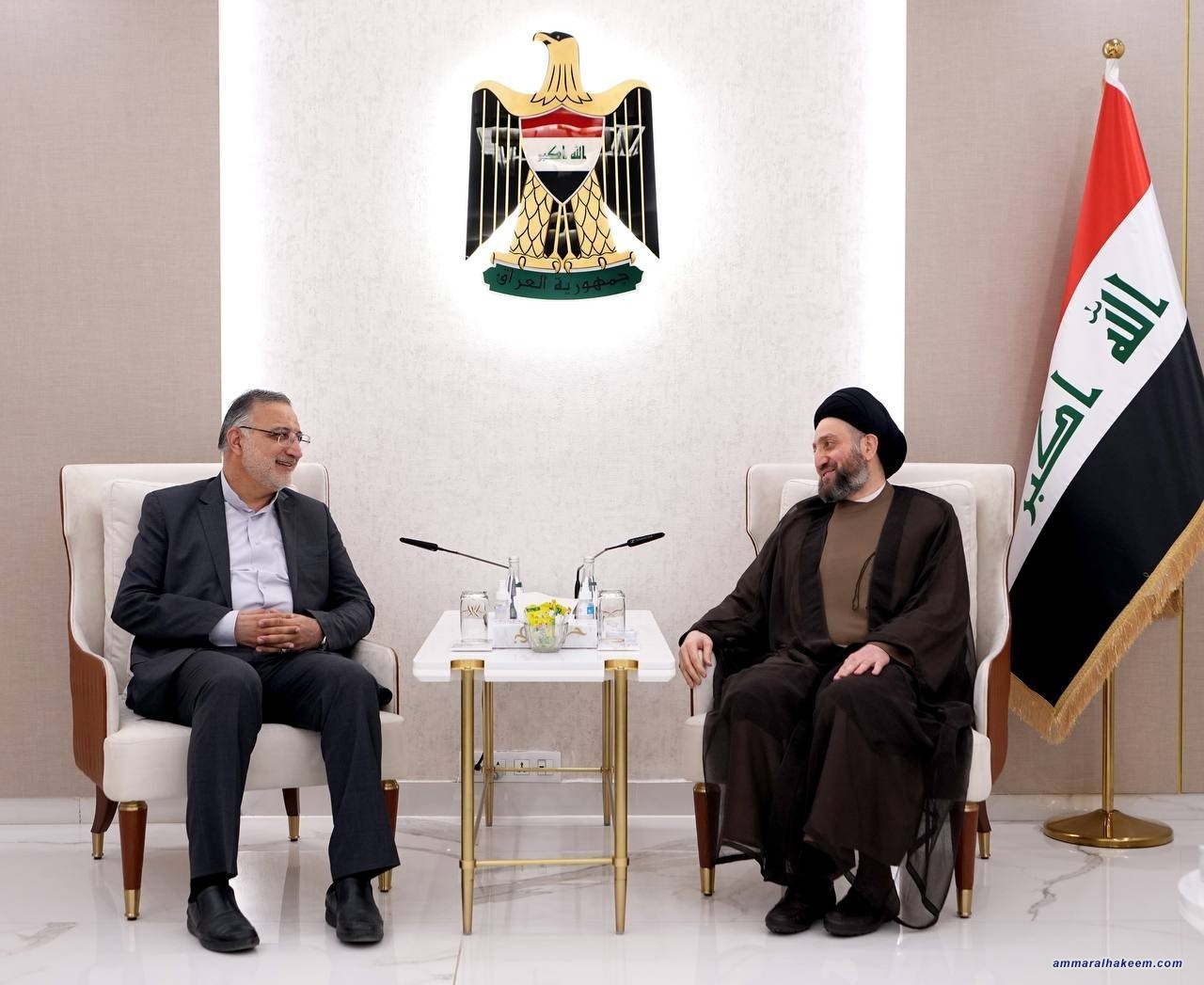 Sayyid Al-Hakeem receives Tehran Mayor, calls to exchange expertise