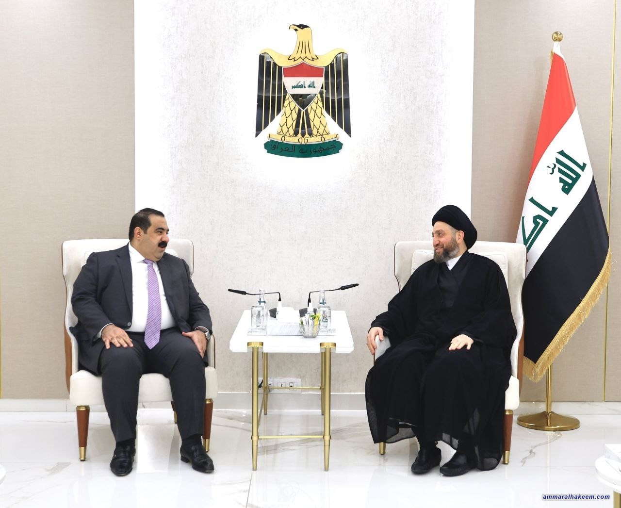 السيد الحكيم يبحث مع مثنى السامرائي المشهد السياسي بشقيه التشريعي والتنفيذي