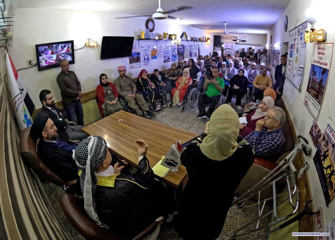 السيد الحكيم يشدد بقص الحياة للاشخاص ذوي الاعاقة ويدعو لتوثيقها واعمامها