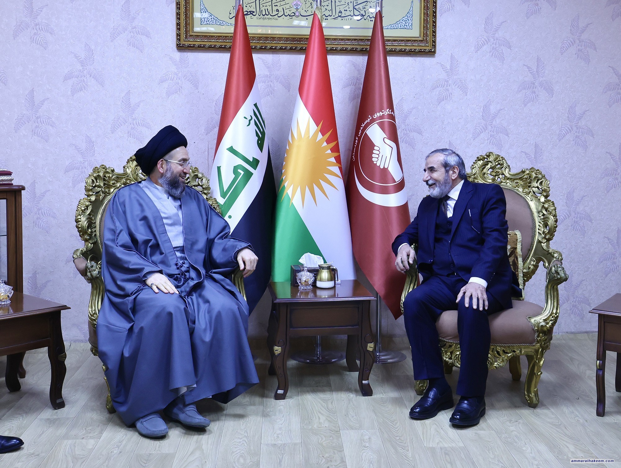 السيد الحكيم يبحث مع صلاح الدين بهاء الدين المشهد السياسي ووحدة الصف في مواجهة التحديات