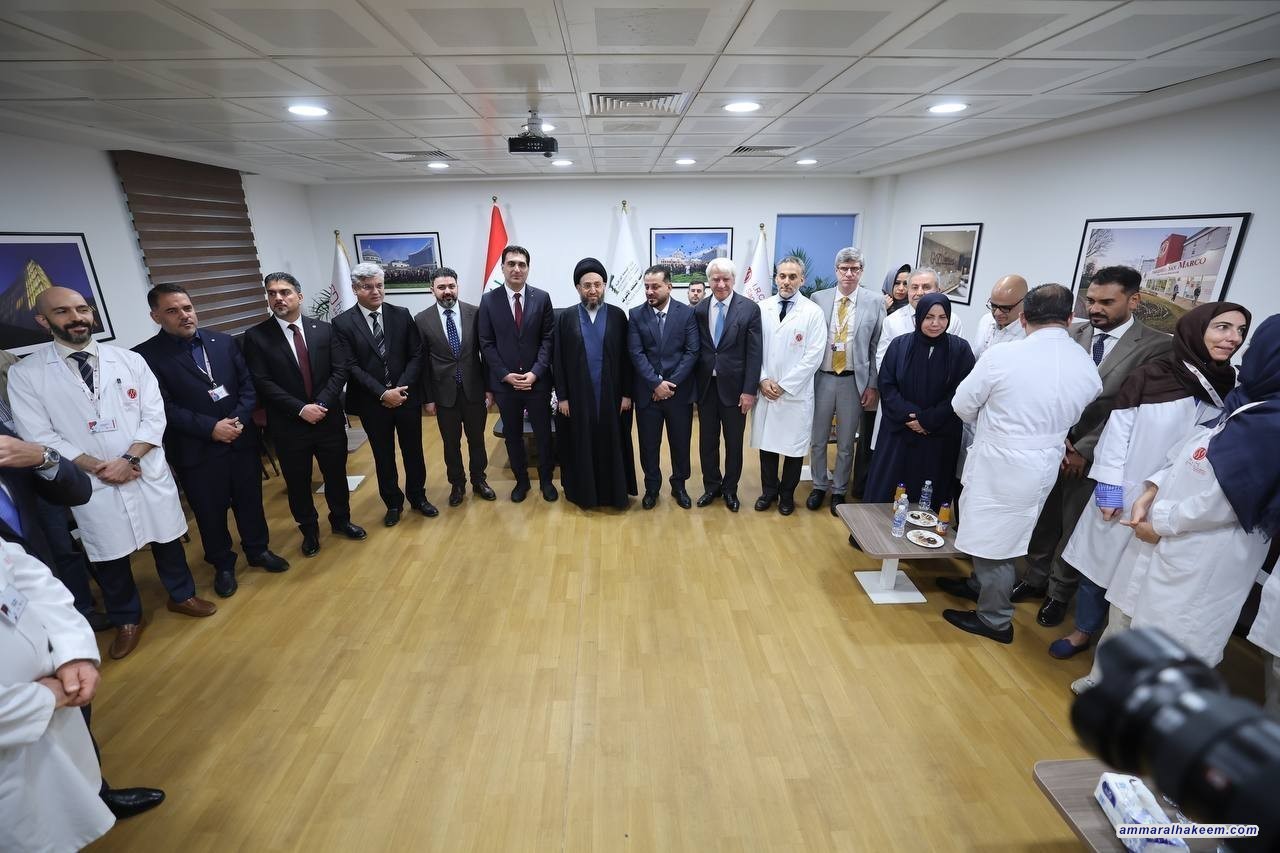 السيد الحكيم يشيد بواقع مستشفى النجف التعليمي