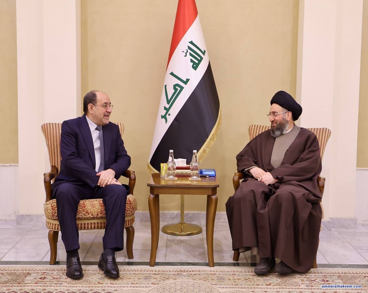 سەماحەتی حەكیم چاوی بە سەرۆكی هاوپەیمانێتی دەوڵەتی یاسا كەوت