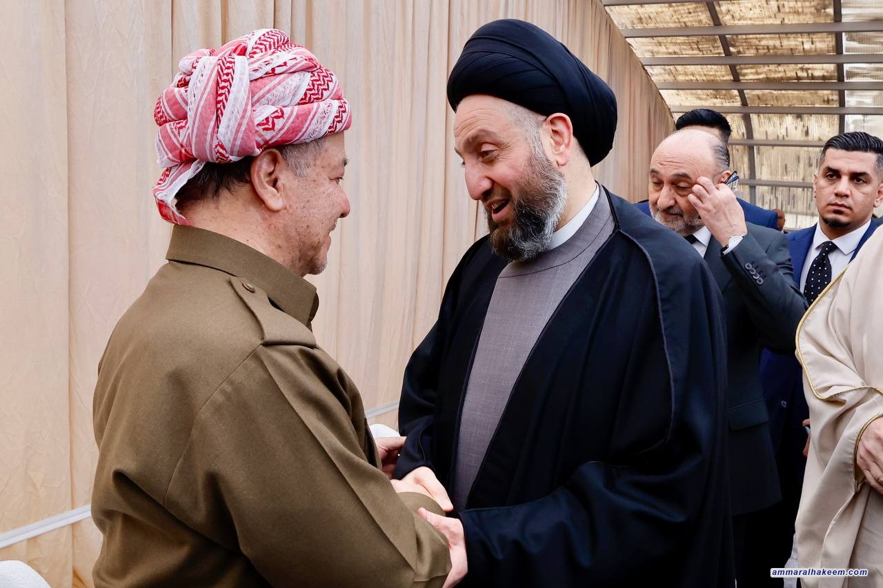 تقرير مصور .. السيد الحكيم يقدم التعازي للسيد مسعود البرازاني بوفاة شقيقته