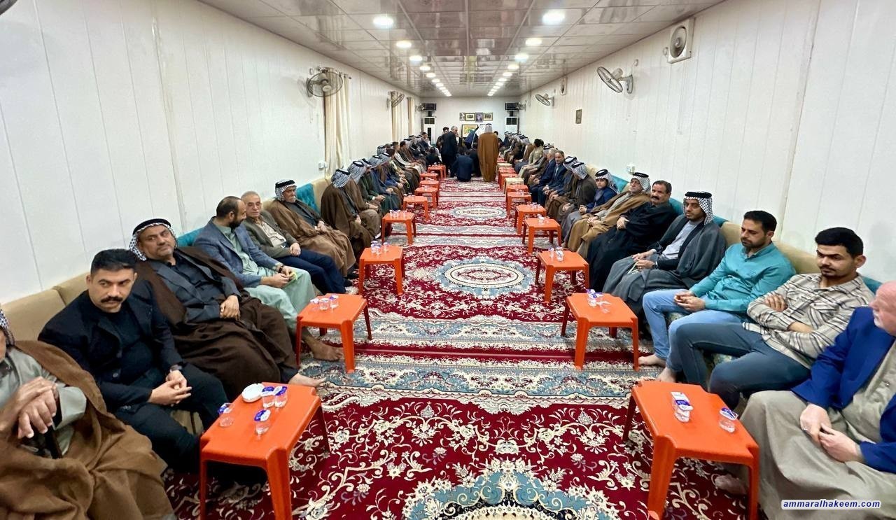 من دواوين النجف الاشرف .. السيد الحكيم يجدد دعمه لحكومة السوداني ويدعو لعلاقات ثنائية مع دول التحالف بعد انهاء مهامه