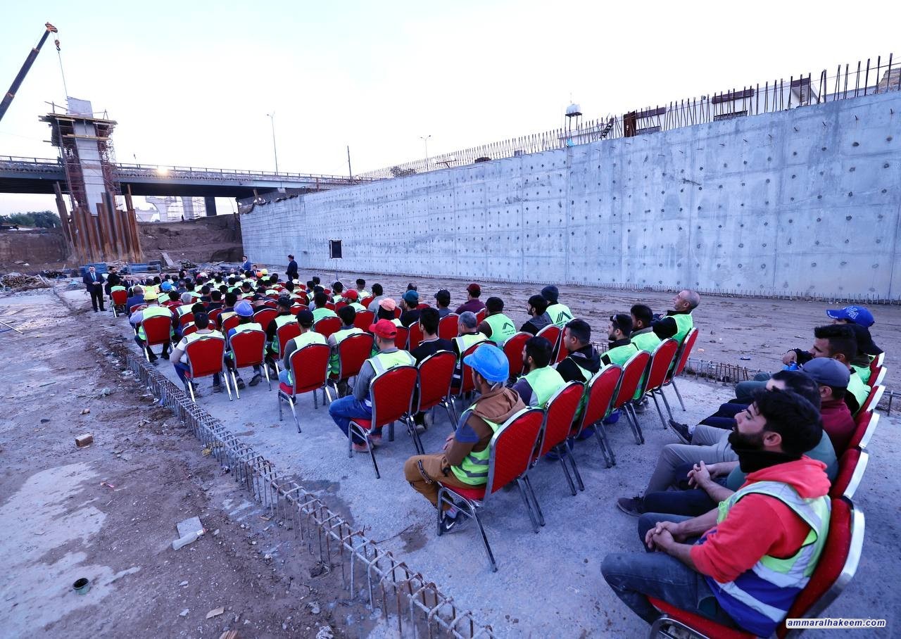 Sayyid Al-Hakeem breaks fast with Muaskar Al-Rasheed’s Engineers, Workers, lauds foreign, Arabic companies presence