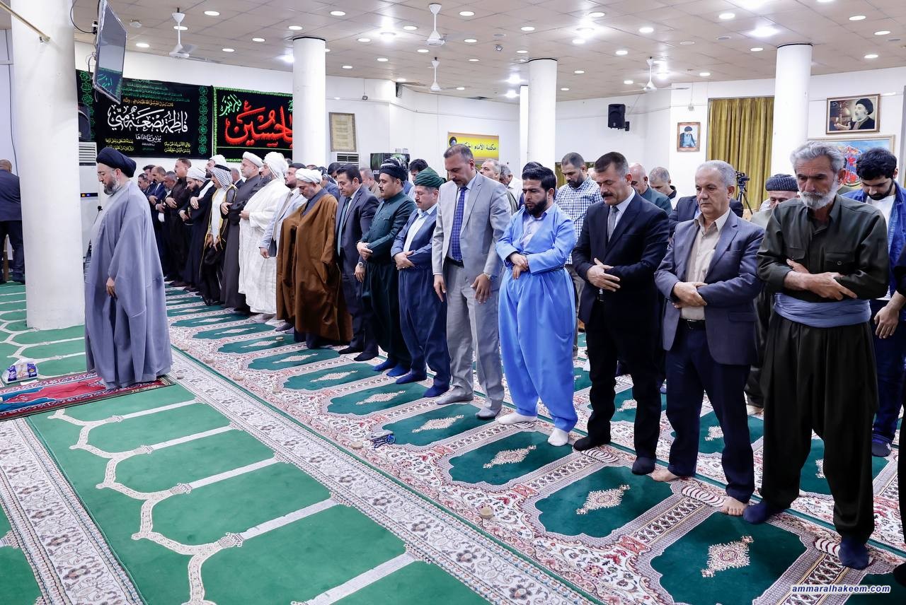 تقرير مصور  .. السيد الحكيم يشارك المصلين أداء صلاتي المغرب والعشاء في مسجد وحسينية الإمام السيد محسن الحكيم ( قدس سره الشريف) في اقليم كردستان
