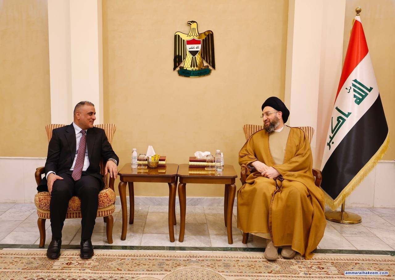 السيد الحكيم يستقبل محافظ واسط ويستمع الى مشاريع المحافظة