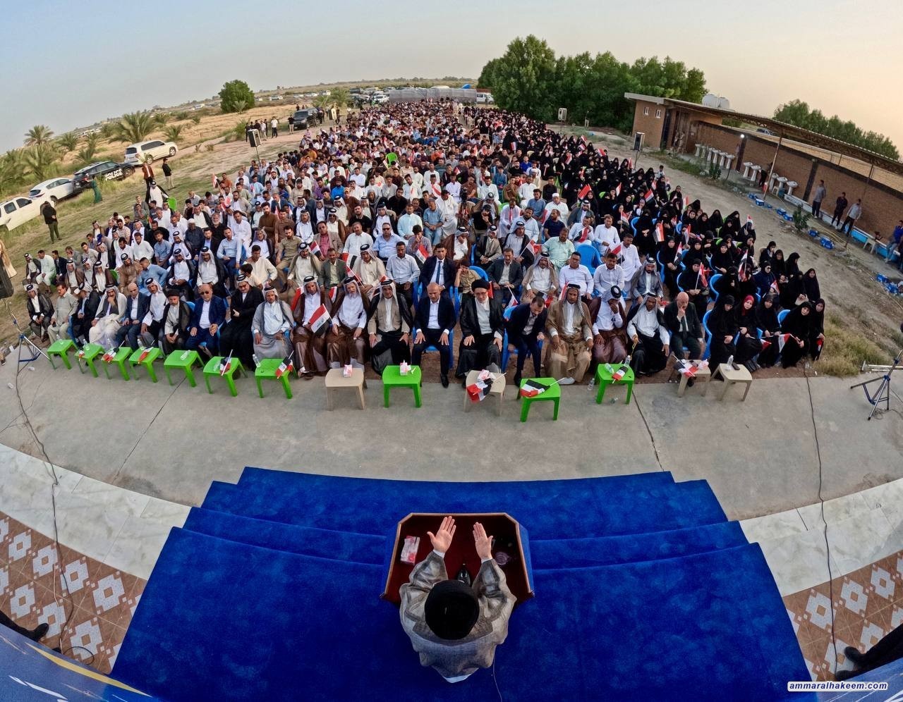 السيد الحكيم يدعو القيادات التنظيمية في الديوانية للعمل على خدمة ابناء الديوانية