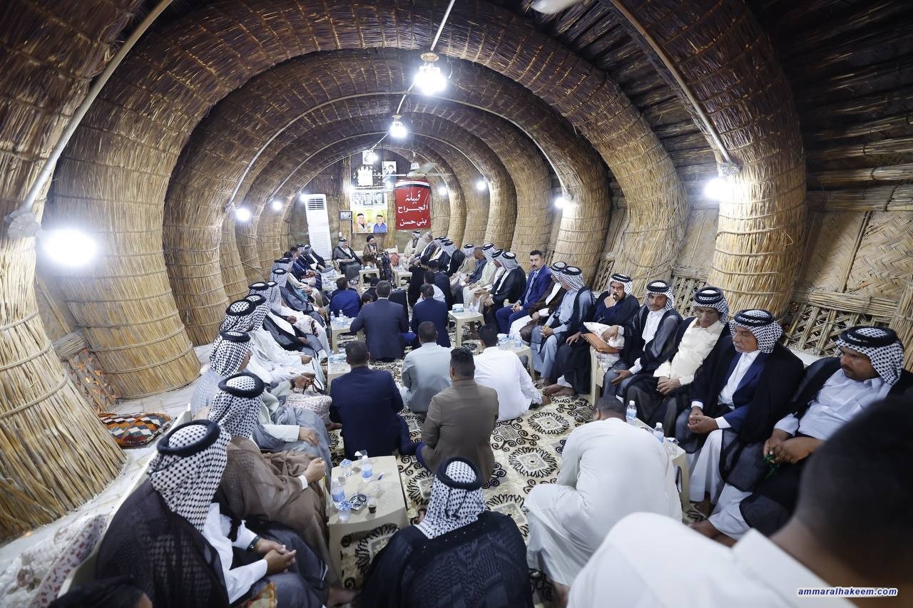 السيد الحكيم يؤكد أهمية حفظ الثلاثية التي حفظت العراق المتمثلة بالمرجعية الدينية المباركة والعشائر العراقية والشعائر الحسينية