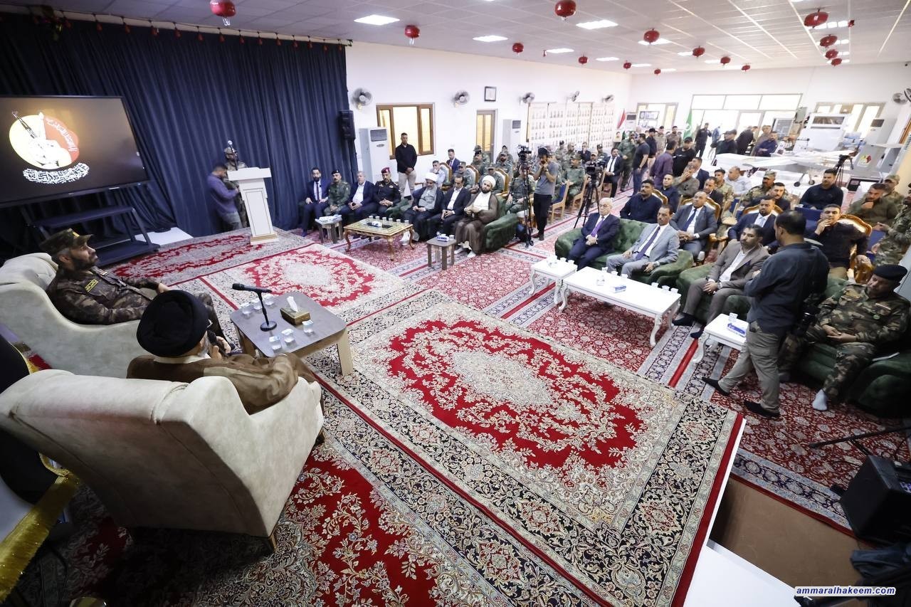 Sayyid Al-Hakeem Visits Al-Abbas Combat Brigade, commends Its heroic roles