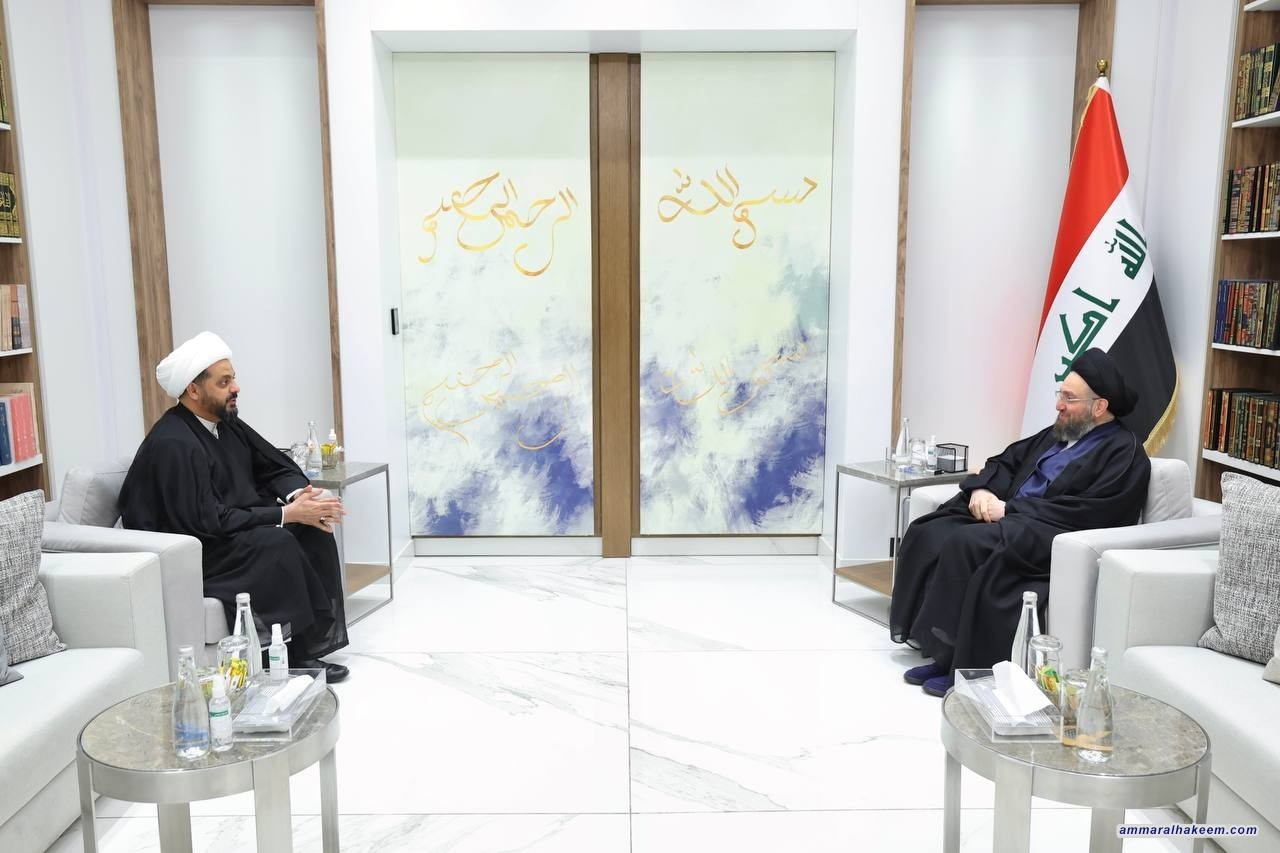 Sayyid Al-Hakeem Discusses Political Developments, Government Support with Sheikh Al-Khazali