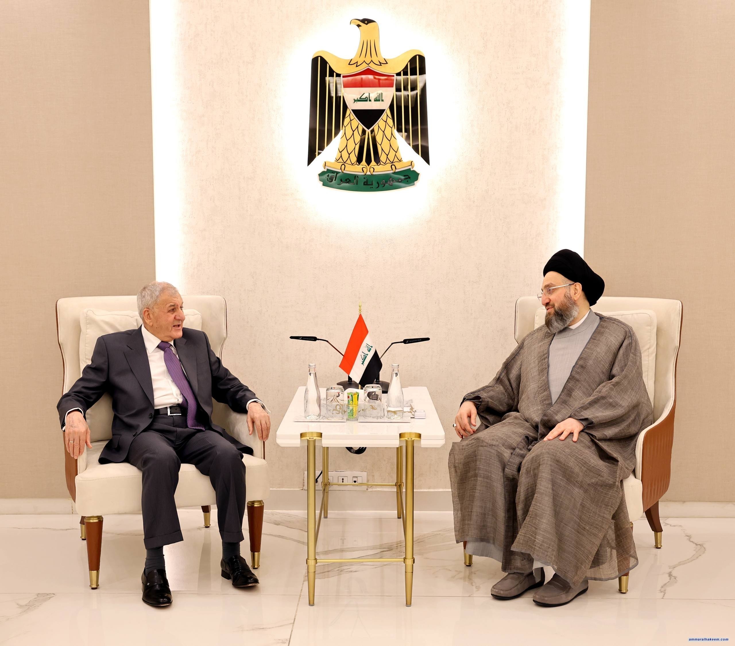 Sayyid Al-Hakeem Meets Republic’s President, Reviews UNGA Participation, Oil Agreement Developments