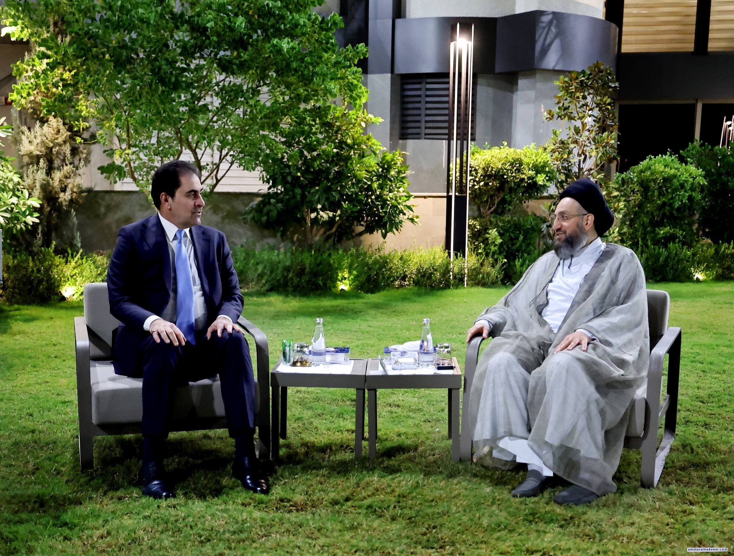 Sayyid Al-Hakeem, First Deputy Speaker Discuss Electoral Entitlement, Stressess Consolidating Stability Through Realistic Programs, Balanced Regional Responsibility