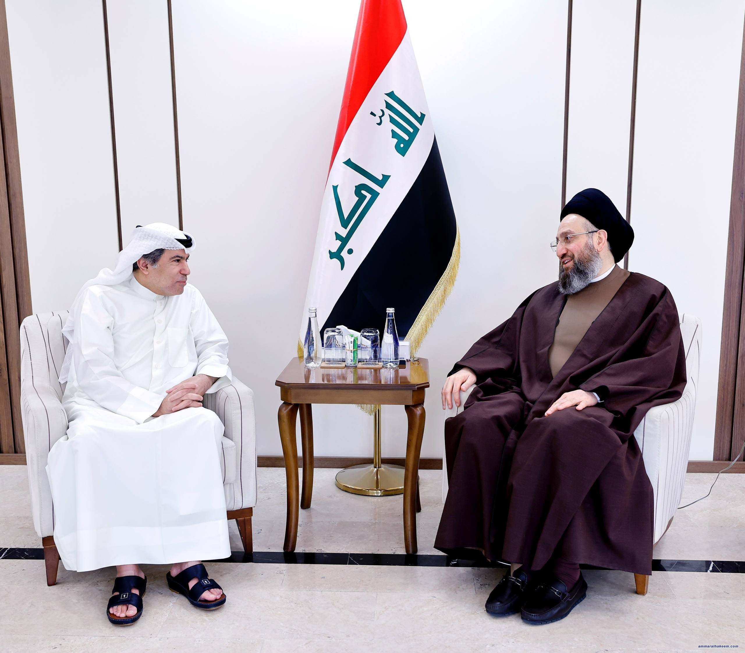 Sayyid Al-Hakeem Discusses Bilateral Ties, Affirms Moving Toward Lasting Stability with Kuwaiti Ambassador