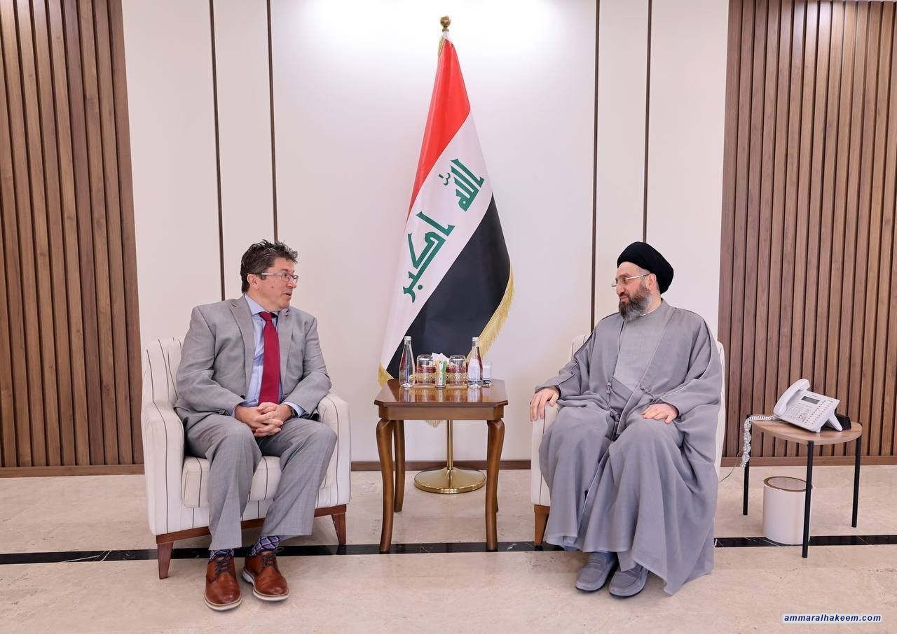 السيد الحكيم يستقبل السفير الكندي ويبحث معه العلاقات الثنائية وتطورات المشهد السياسي