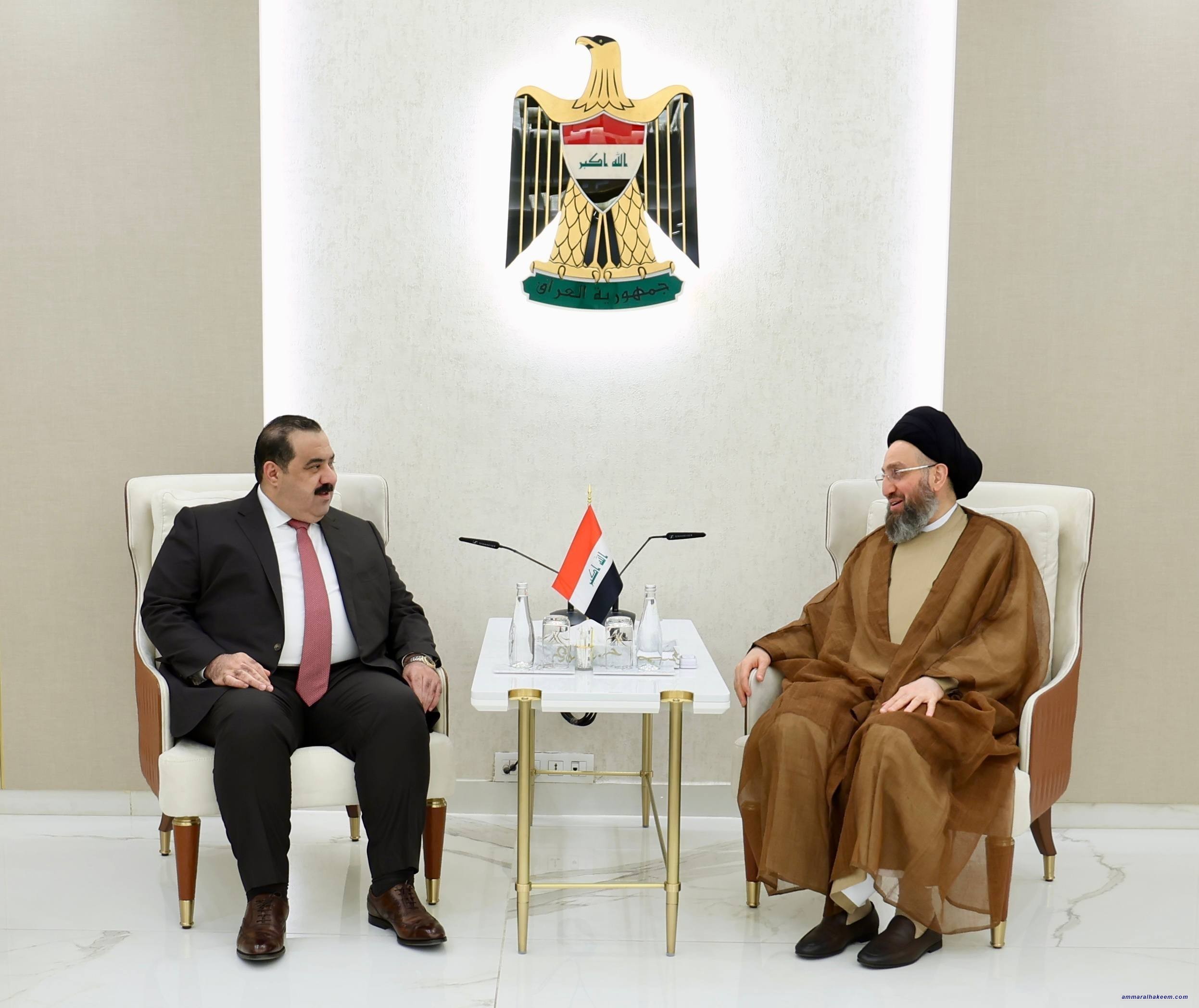 Sayyid Al-Hakeem Meets Azm Alliance Chairman, Reaffirms National Unity Commitment, Informed Elections Participation