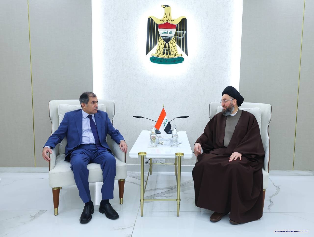 سەماحەتی حەكیم چاوی بە باڵیۆزی تازەی كوێت دەكەوێت و جەخت لەسەر پتەوكردنی پەیوەندییە دوو قۆڵییەكان دەكاتەوە