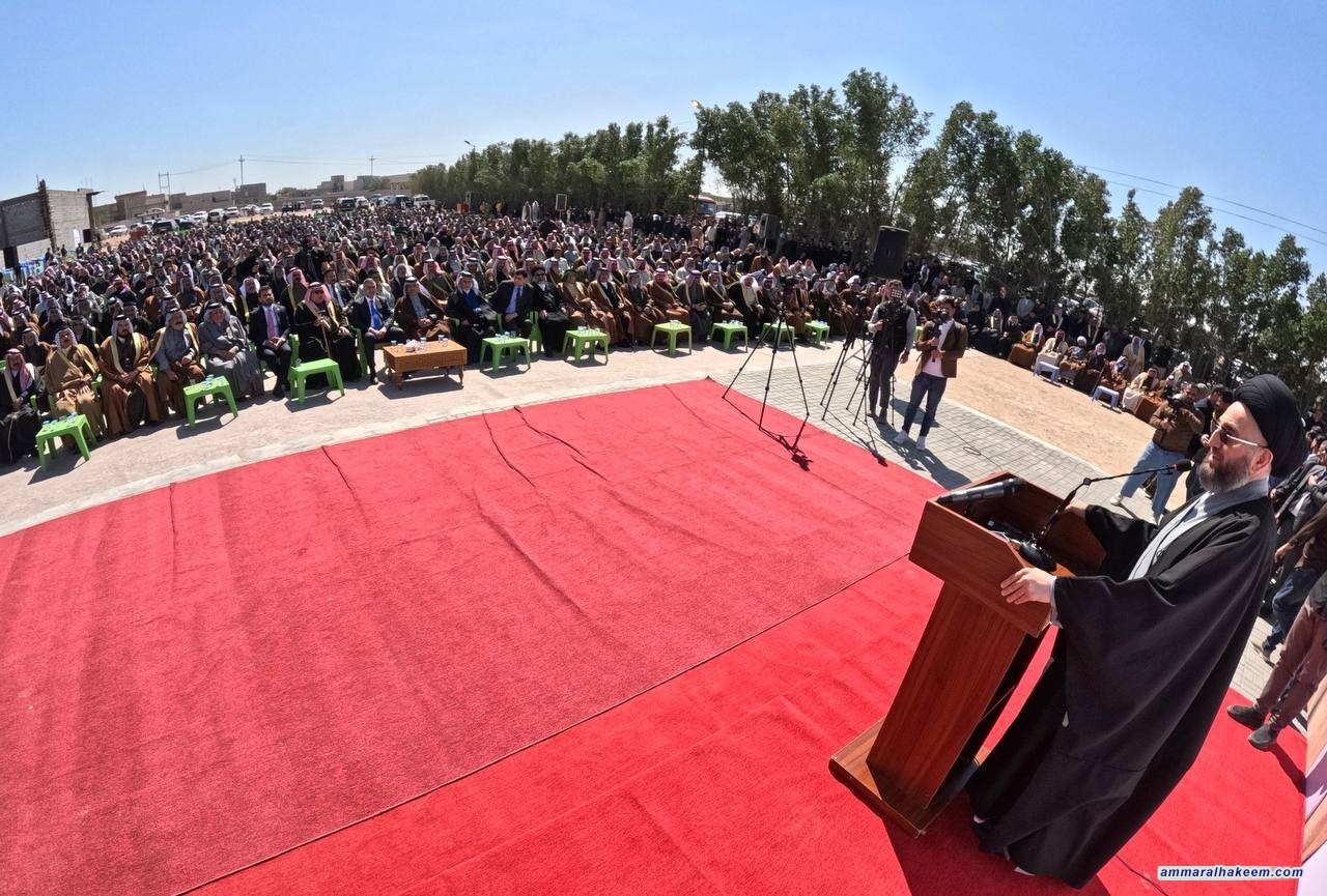 السيد الحكيم يلتقي شيوخ ووجهاء البصرة في سفوان ويؤكد أهمية الاهتمام بالمحافظة وتعزيز وحدتها الوطنية