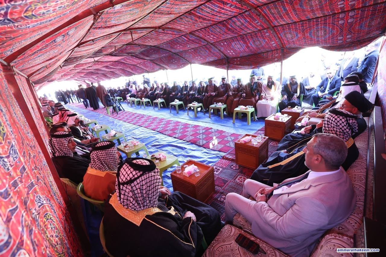 السيد الحكيم يلتقي شيوخ ووجهاء البصرة ويؤكد أهمية حفظ الاستقرار وتعزيز التنمية