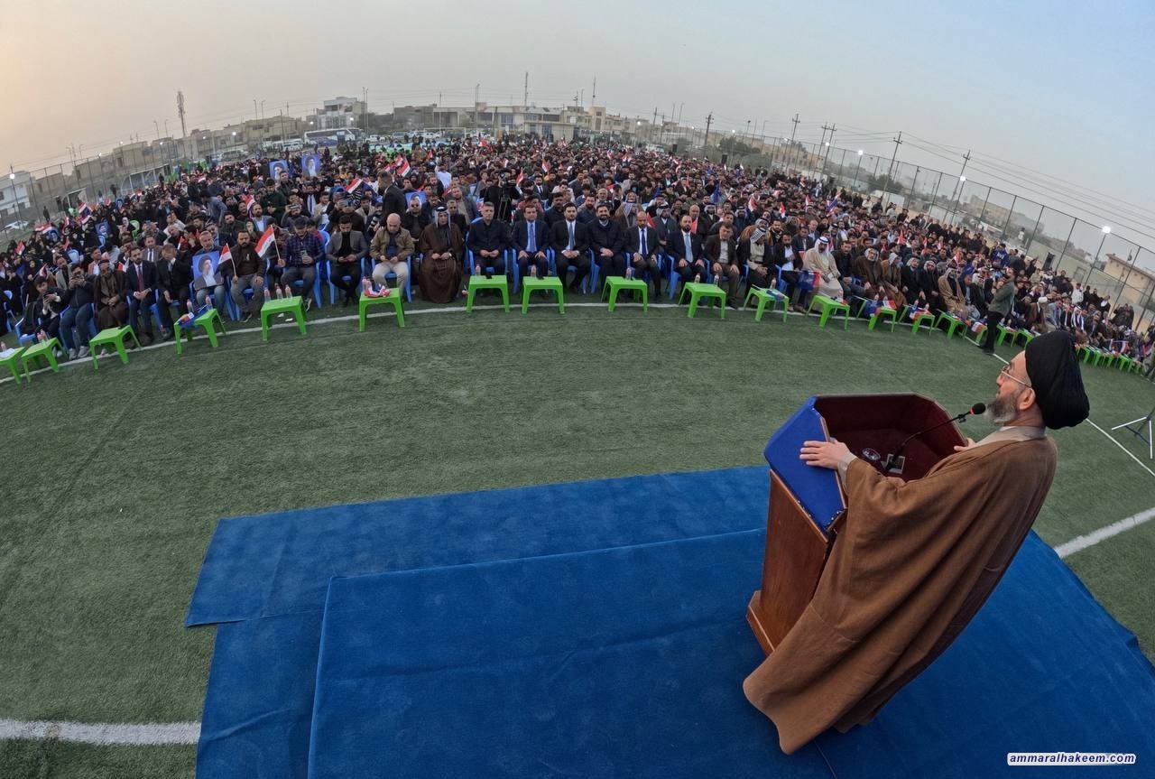 السيد الحكيم يؤكد على أهمية المشروع الوطني والوسطية في لقاء مع قيادات تيار الحكمة بذي قار