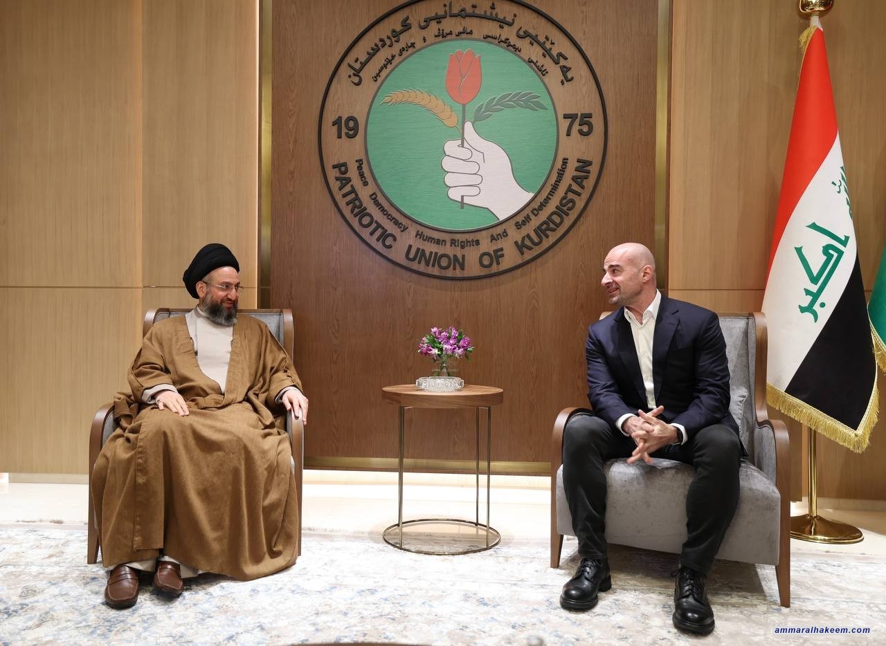 السيد الحكيم يلتقي رئيس الاتحاد الوطني الكردستاني في السليمانية ويؤكد على أهمية استقرار الإقليم والوحدة الوطنية