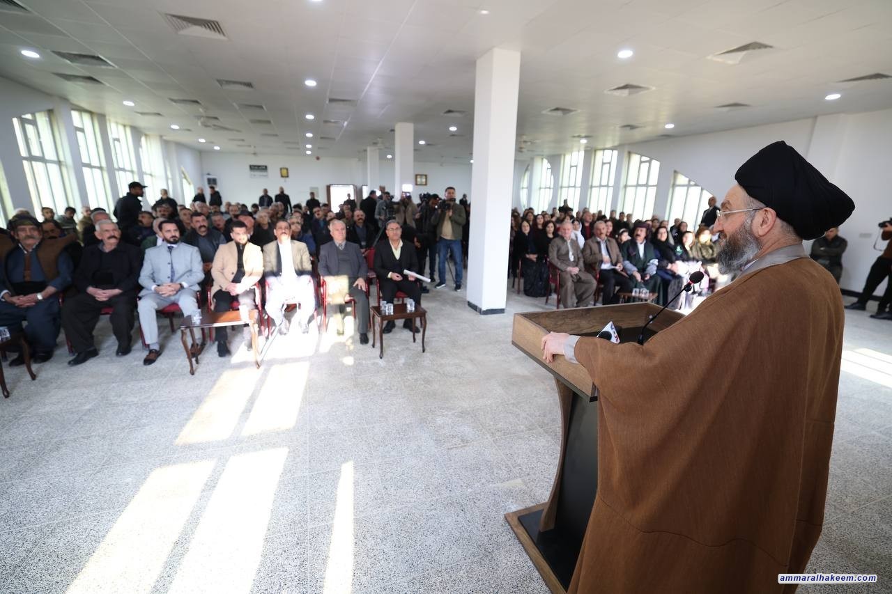 السيد الحكيم يزور مركز الأخوة الكاكائية في حلبجة ويؤكد على أهمية الوحدة الوطنية والتعاون بين مكونات العراق