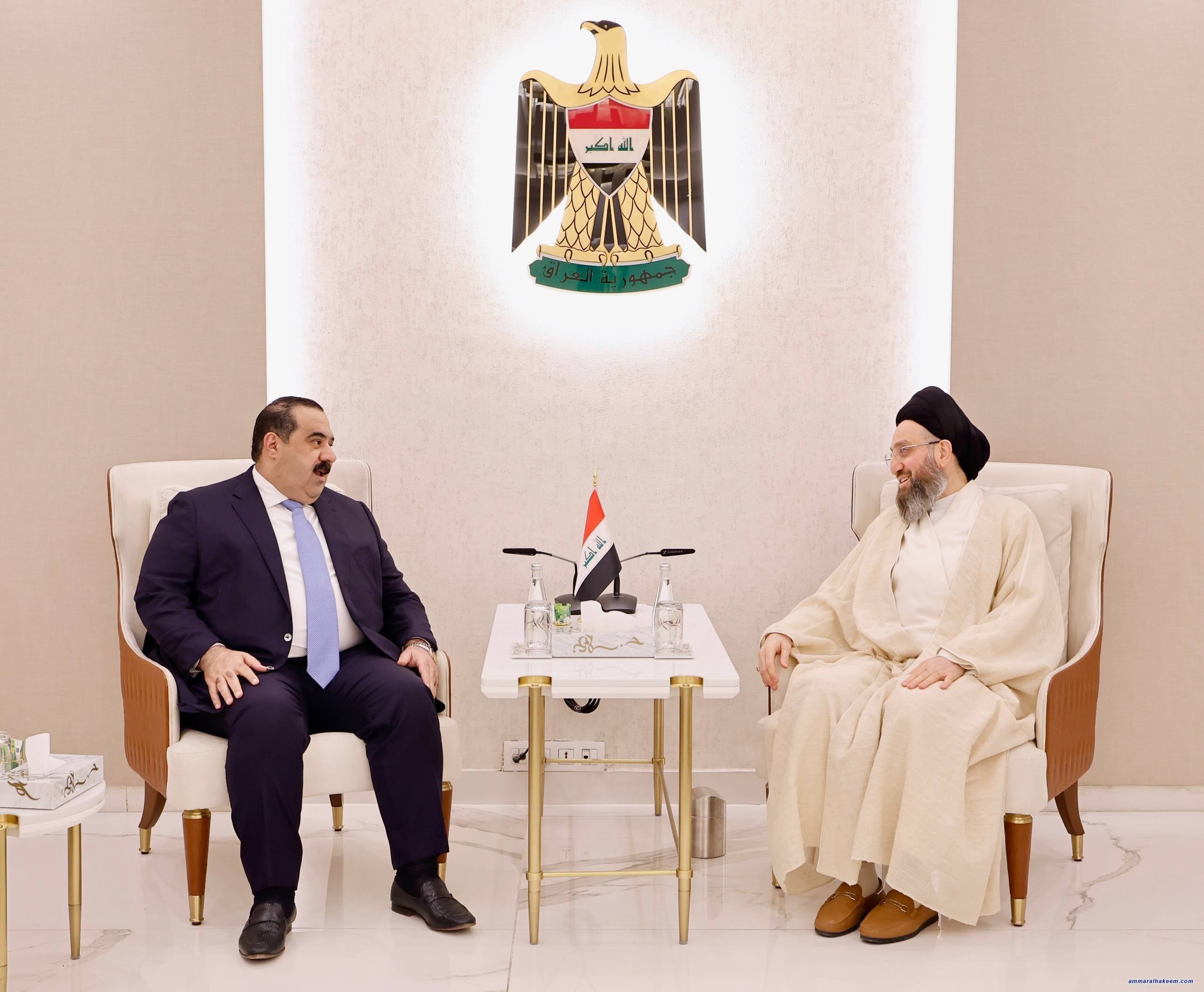 Sayyid Al-Hakeem Meets Muthanna Al-Samarrai, Discusses Political and Security Developments, Electoral Entitlements