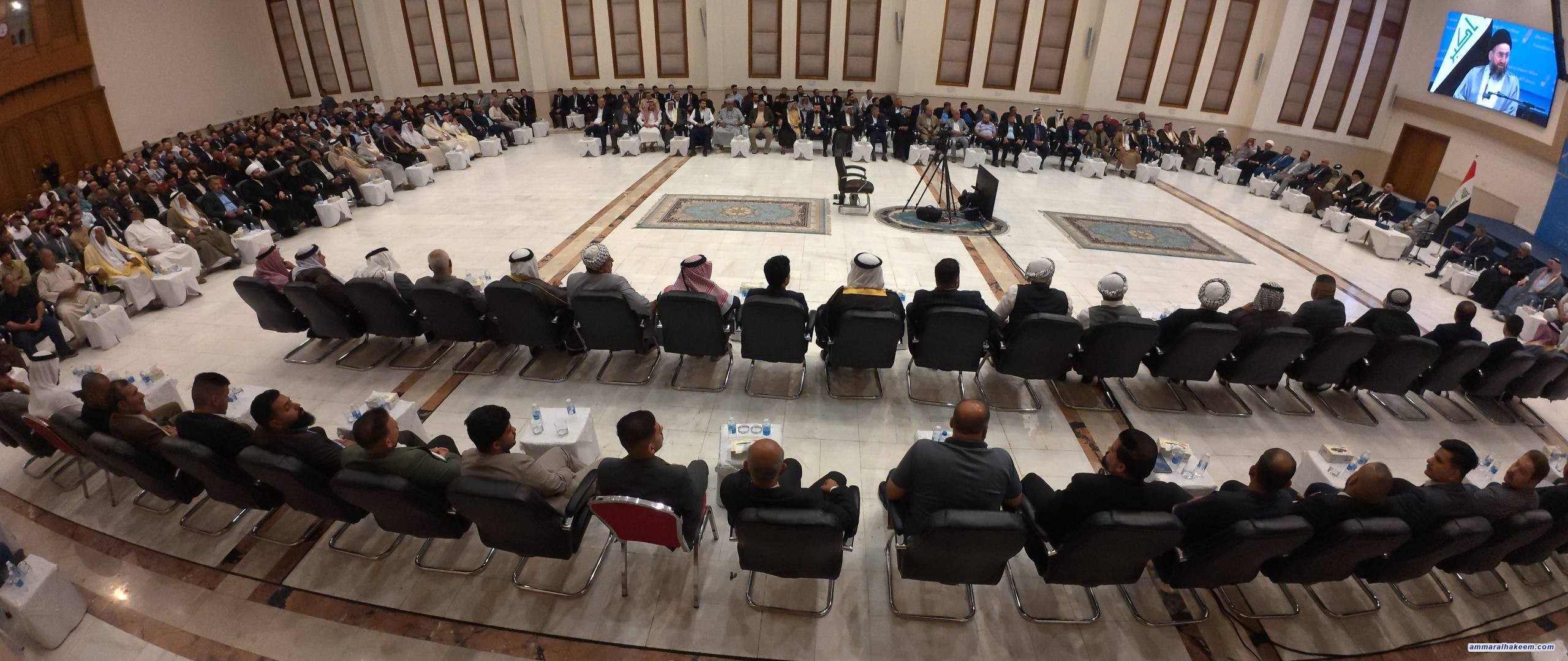 السيد الحكيم: التنوع قوة للعراق ومشروع الحكمة يقوم على الحوار والاعتدال والشراكة.