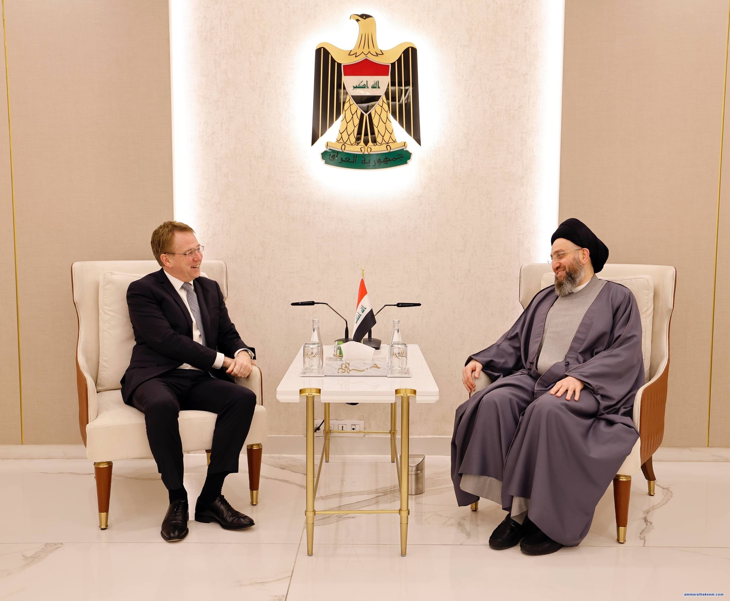 Sayyid Al-Hakeem Discuses Bilateral Ties Enhancement, To Calm Regional Escalation with French Ambassador