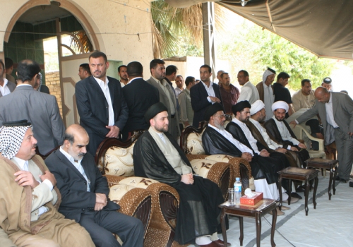 سماحة السيد عمار الحكيم يزور مضيف عشيرة آل غانم في قضاء عفك في محافظ الديوانية