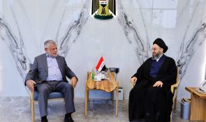 السيد الحكيم والعامري يؤكدان الالتزام بالتوقيتات الدستورية ووحدة الإطار التنسيقي والدعوة لوقف الحرب واستقرار المنطقة