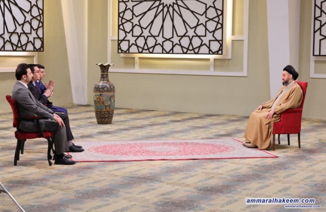 Text of the interview with His Eminence Sayyid Al-Hakeem on Al-Sharqiya channel as part of the "Bil-Thalatha" Show: