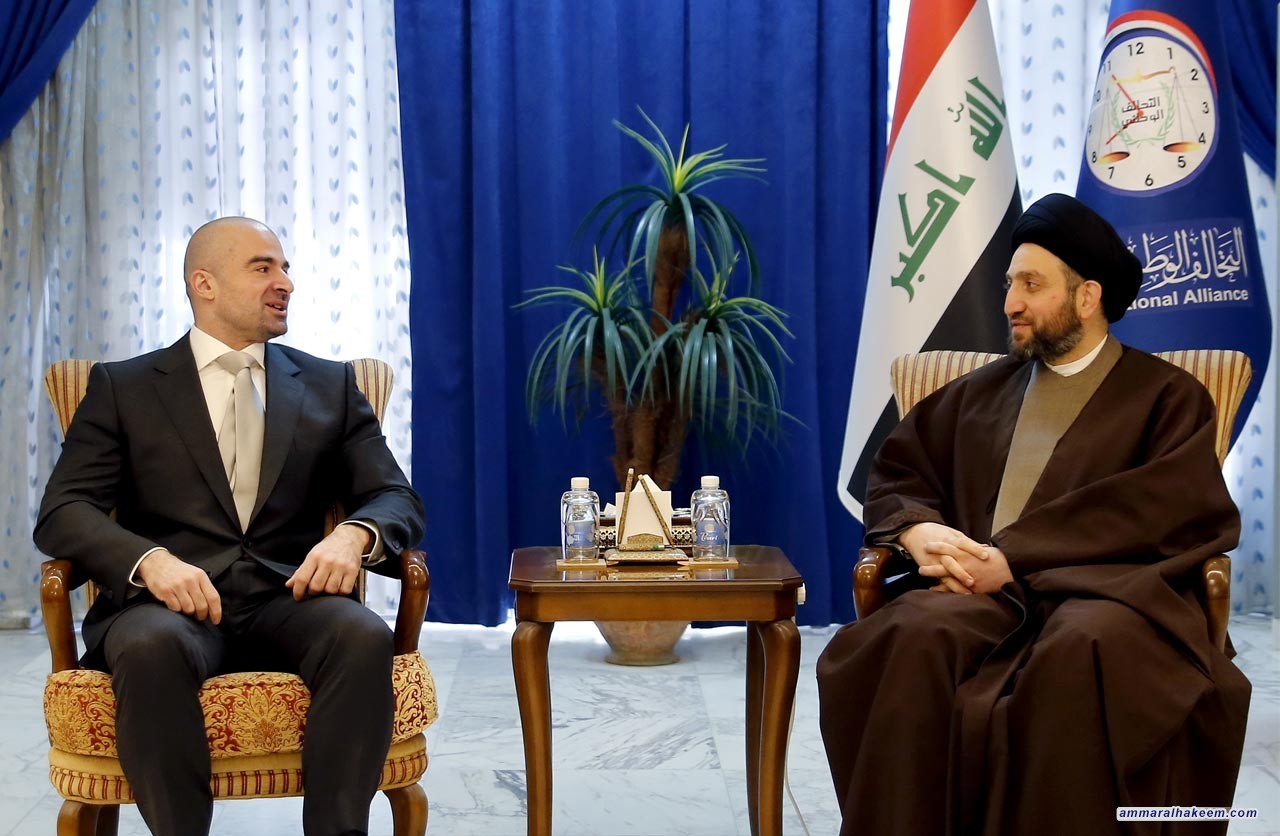 Meeting Bafel Talabani …Sayyid Ammar al-Hakim stresses on Constitution-based dialogue between the federal government and the Kurdistan Regional Government