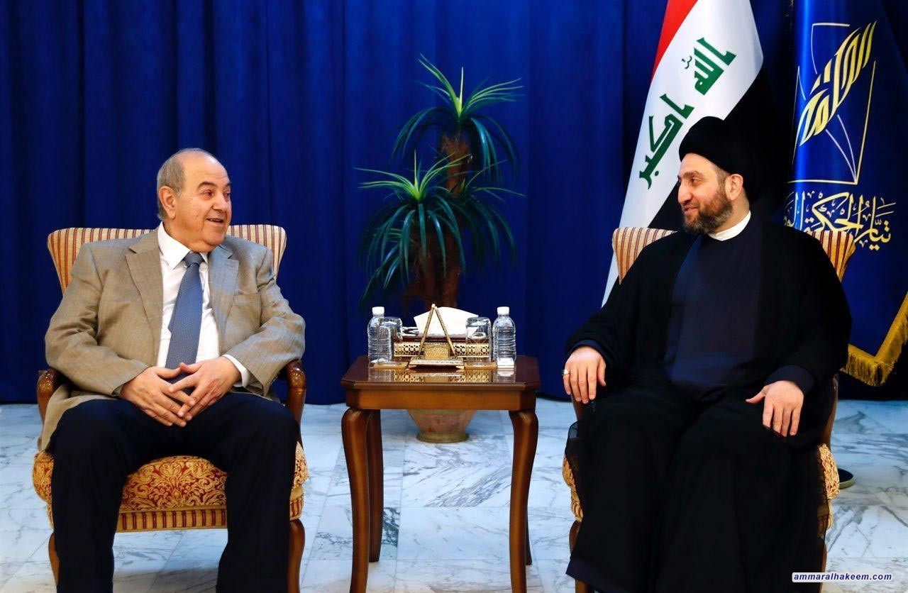 Sayyid Ammar al-Hakim with Dr. Ayad Allawi to discuss latest political situation and forming the government