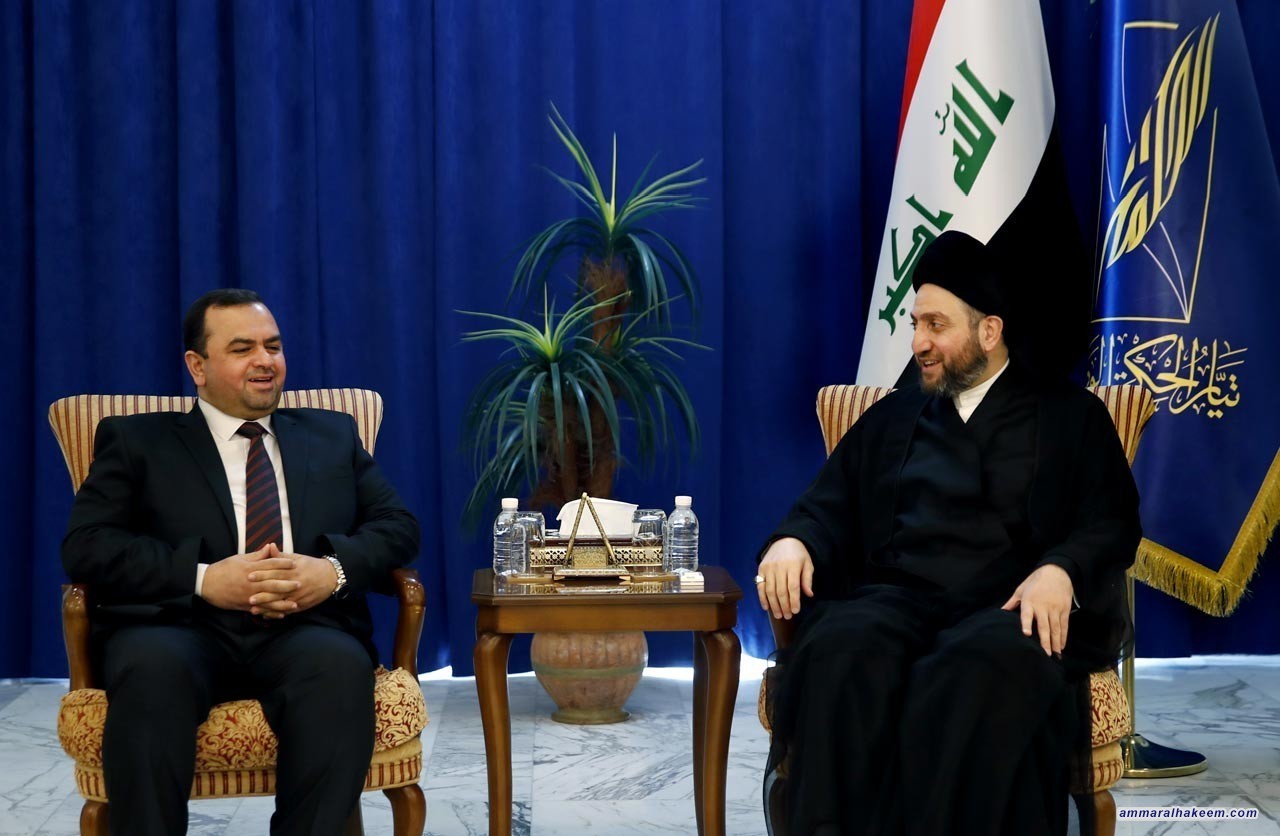 Sayyid Ammar al-Hakim with the Al-Fadhila Party delegation headed by Abdul-Hussein al-Moussawi to discuss latest political situation and forming the government
