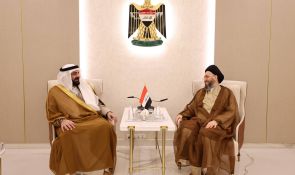 السيد الحكيم يلتقي الشيخ عبد الله الحميدي الجربا ويؤكد أهمية إدامة العلاقات العشائرية وتعزيز اللحمة المجتمعية